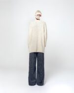 SONIA OVERSIZED KNITTED BLOUSE (CREAM) - Image 4
