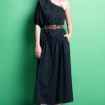 'NATALIA' ΒΑΜΒΑΚΕΡΟ ΦΟΡΕΜΑ ΜΕ ΕΝΑΝ ΩΜΟ (BLACK)