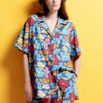 'POPPY' COTTON SHIRT (BLUE FLORAL)