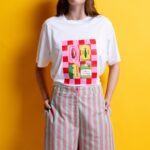 'MAE' STRIPED COTTON BERMUDA SHORTS