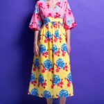 'LOLITA' TWO-TONE MIDI DRESS