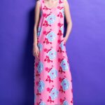 'TINA' TWO-TONE DRESS WITH CHECK BACK (PINK)