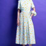'VIOLETA' COTTON DRESS WITH DAISIES
