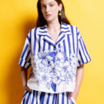 'VANYA' COTTON SHIRT (BLUE STRIPES)
