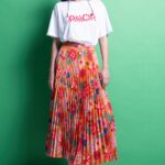 'AMANDA' PLEATED SKIRT (FLORAL PRINT)