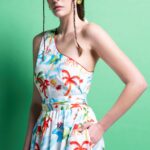 'HOLLY' MIDI DRESS WITH ONE SHOULDER (TYPE)