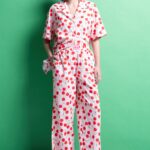 ‘ELLY’ CROPPED ΒΑΜΒΑΚΕΡΟ ΠΑΝΤΕΛΟΝΙ (CHERRY)