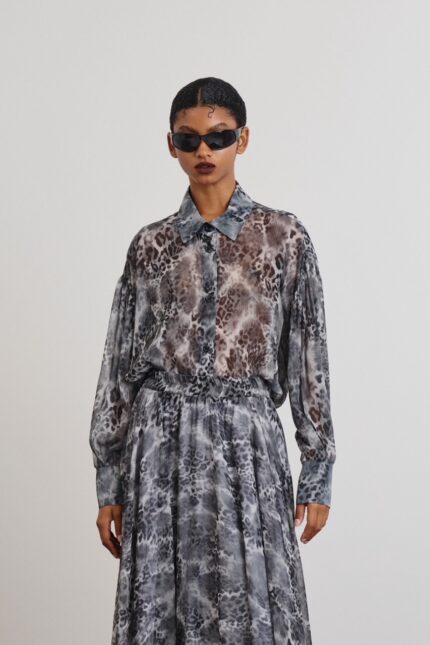 'EMILY' ΠΟΥΚΑΜΙΣΟ (GRAY/ANIMAL PRINT)