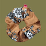 SCRUNCHIES ANIMAL PRINT (MOCHA FLORAL)