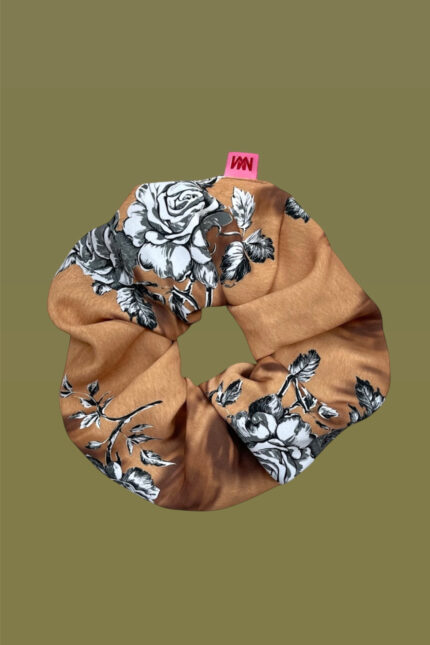 SCRUNCHIES ANIMAL PRINT (MOCHA FLORAL)