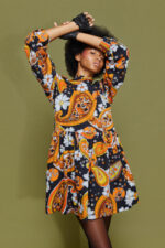 'FLORA' ΜΙΝΙ ΦΟΥΤΕΡ ΦΟΡΕΜΑ (BLACK/LAHORE) - Image 6