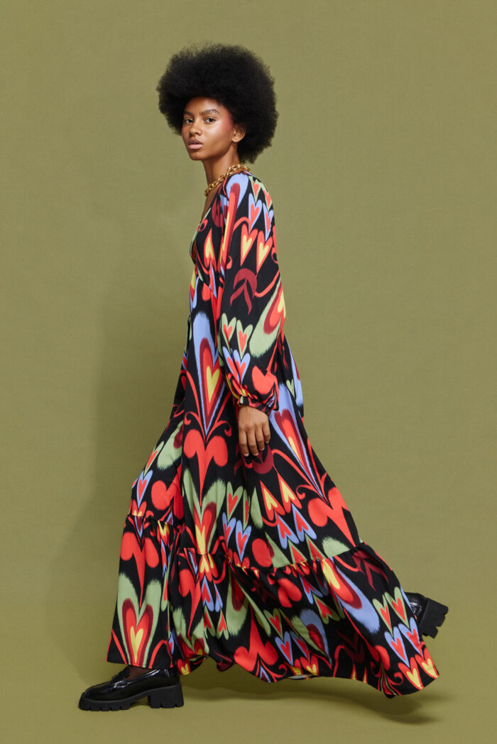 'NEFELI' MAXI DRESS (COLOR HEARTS) - Image 3