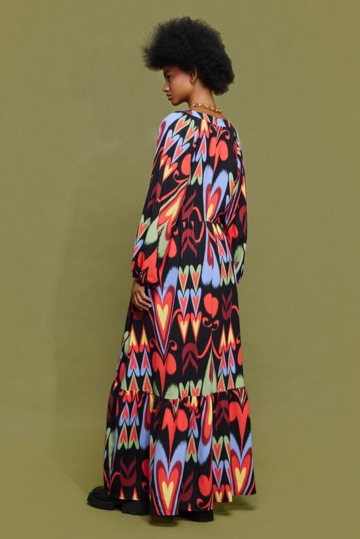 'NEFELI' MAXI DRESS (COLOR HEARTS) - Image 4