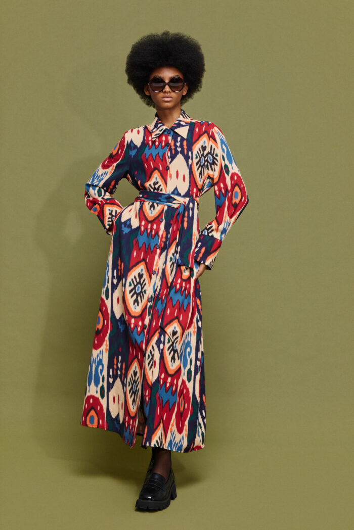 'LIANA' MAXI DRESS (BLUE HARTS) - Image 1