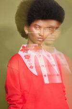 'DORIS' KNITTED BLOUSE (RED) - Image 4