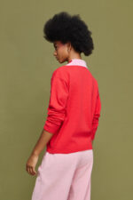 'DORIS' KNITTED BLOUSE (RED) - Image 3