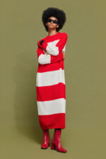 ‘IRO’ ΡΙΓΕ ΠΛΕΚΤΟ ΦΟΡΕΜΑ (ECRU/RED) - Image 3