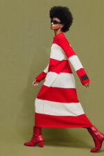 ‘IRO’ ΡΙΓΕ ΠΛΕΚΤΟ ΦΟΡΕΜΑ (ECRU/RED)