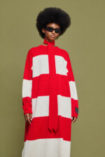 ‘IRO’ ΡΙΓΕ ΠΛΕΚΤΟ ΦΟΡΕΜΑ (ECRU/RED) - Image 6