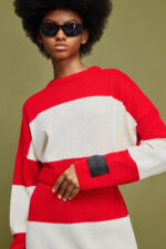 ‘IRO’ ΡΙΓΕ ΠΛΕΚΤΟ ΦΟΡΕΜΑ (ECRU/RED) - Image 2