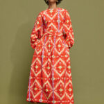 'DOMNA' SWEATSHIRT MIDI DRESS (RED)