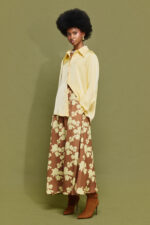 'KAIA' SATIN SHIRT (PALE YELLOW) - Image 2