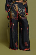 'SOFIA' PRINTED TROUSERS (BLACK PALM TREE) - Image 2