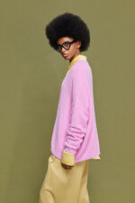 'AGNI' KNITTED BLOUSE (PINK) - Image 3