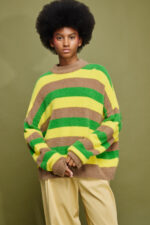 'ARTEMIS' KNITTED STRIPED BLOUSE - Image 2