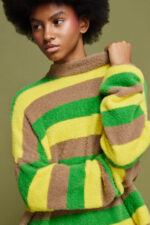 'ARTEMIS' KNITTED STRIPED BLOUSE - Image 3