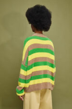 'ARTEMIS' KNITTED STRIPED BLOUSE - Image 5