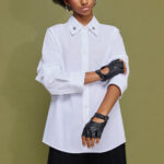 'CLIO' EMBROIDERED COTTON SHIRT