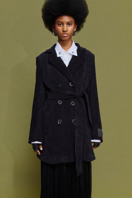 'IRMA' CORDUROY COAT (BLACK)