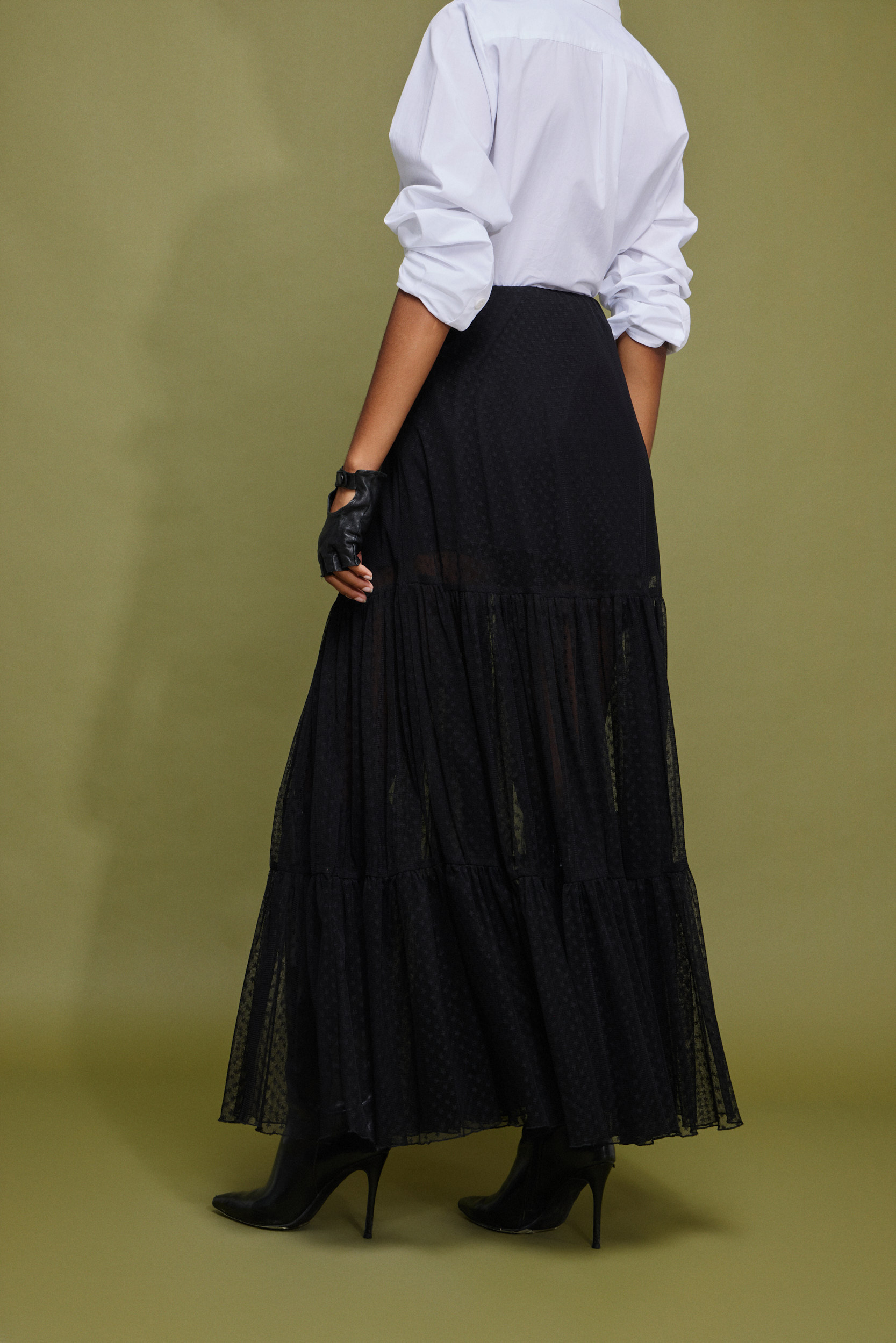 Evoto 'TALIA' Black Tulle Skirt - Image 3
