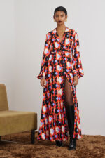 'ELLI' MAXI DRESS (RHOMBUS PRINT) - Image 4