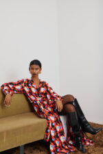 'ELLI' MAXI DRESS (RHOMBUS PRINT) - Image 5