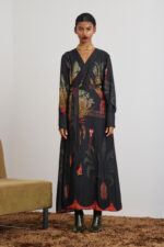 'EMMA' CROISSANT DRESS (BLACK PALM TREE) - Image 5