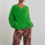 'AGNI' KNITTED BLOUSE (GREEN)