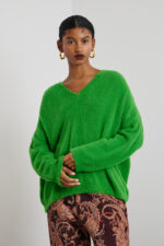 'AGNI' KNITTED T-SHIRT (GREEN) - Image 2