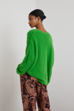 'AGNI' KNITTED T-SHIRT (GREEN) - Image 3