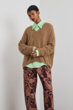 'AGNI' KNITTED BLOUSE (BEIGE) - Image 4