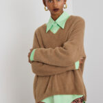 'AGNI' KNITTED BLOUSE (BEIGE)