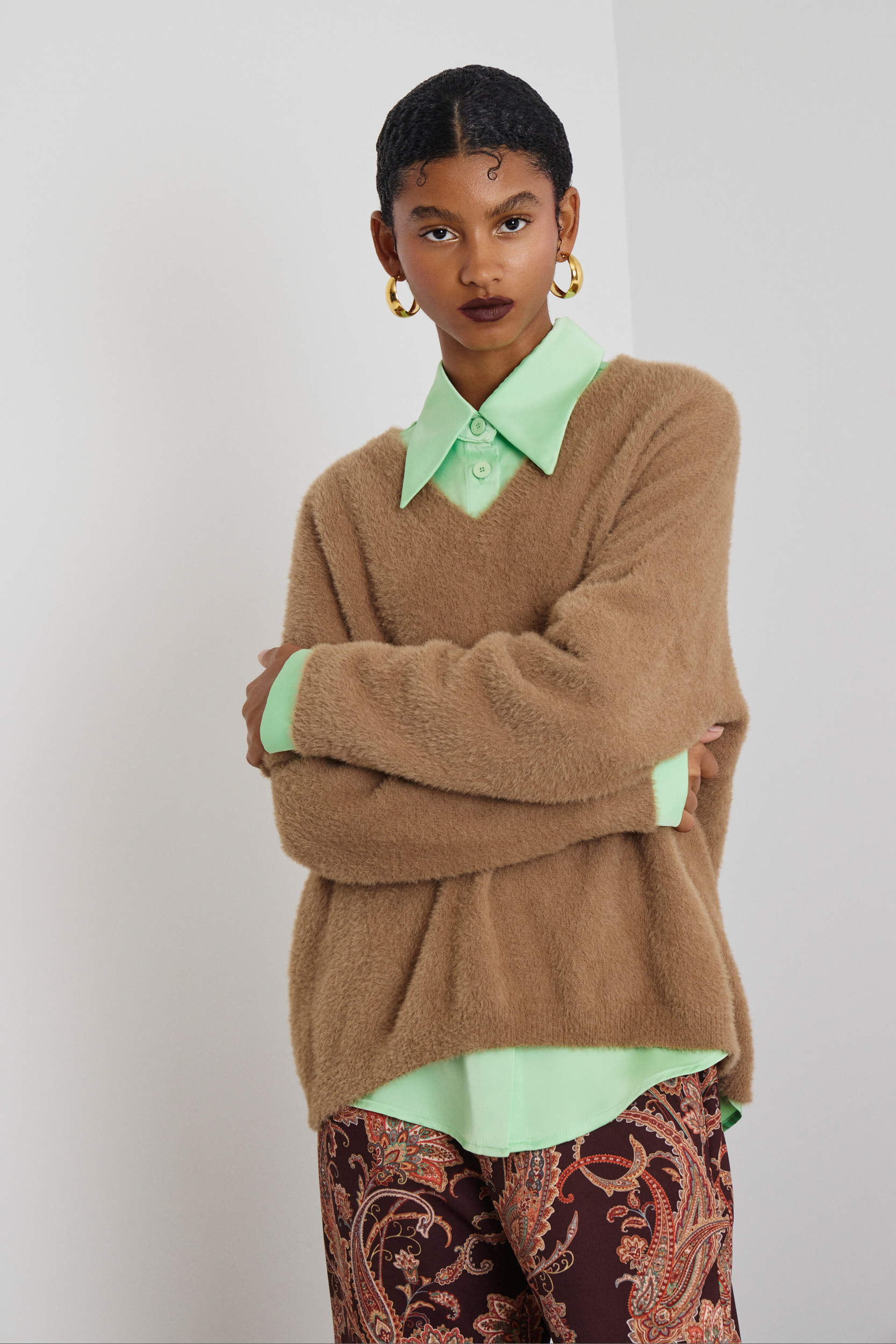 Evoto 'AGNI' ΠΛΕΚΤΗ ΜΠΛΟΥΖΑ (BEIGE) - Image 1