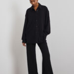 'AMELIA' OVERSIZED KNITTED SHIRT (BLACK)