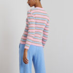 'CALYPSO' ΠΛΕΚΤΗ ΡΙΓΕ ΜΠΛΟΥΖΑ (PINK/LIGHT BLUE)