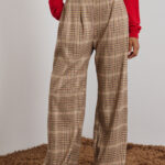 'AMARA' PLAID PANTS (BEIGE)