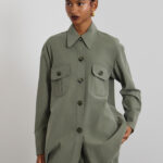 'MELINA' BELTED SHIRT (KHAKI)