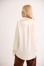 'KAIA' SATIN SHIRT (VANILLA) - Image 3