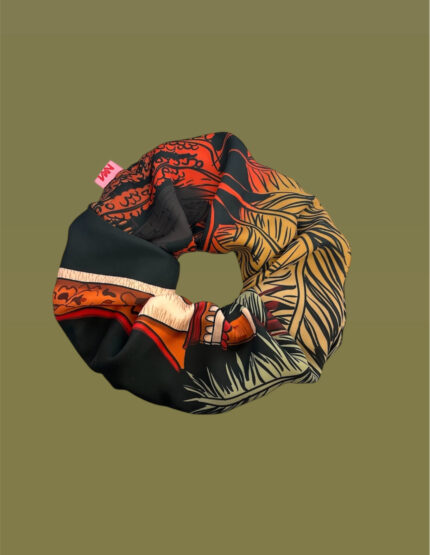 SCRUNCHIES (BLACK PALM TREE)