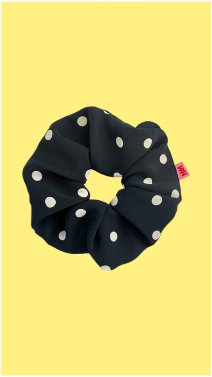 SCRUNCHIES (BLACK/POLKA DOT)